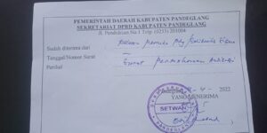 Bukti Tanda Terima Surat Permintaan Audiensi